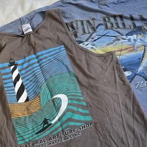 Bundle OBX north carolina - cape Hatteras surf and fish tank and tee vintage